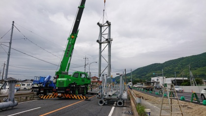 国道2号線拡張工事のお手伝い